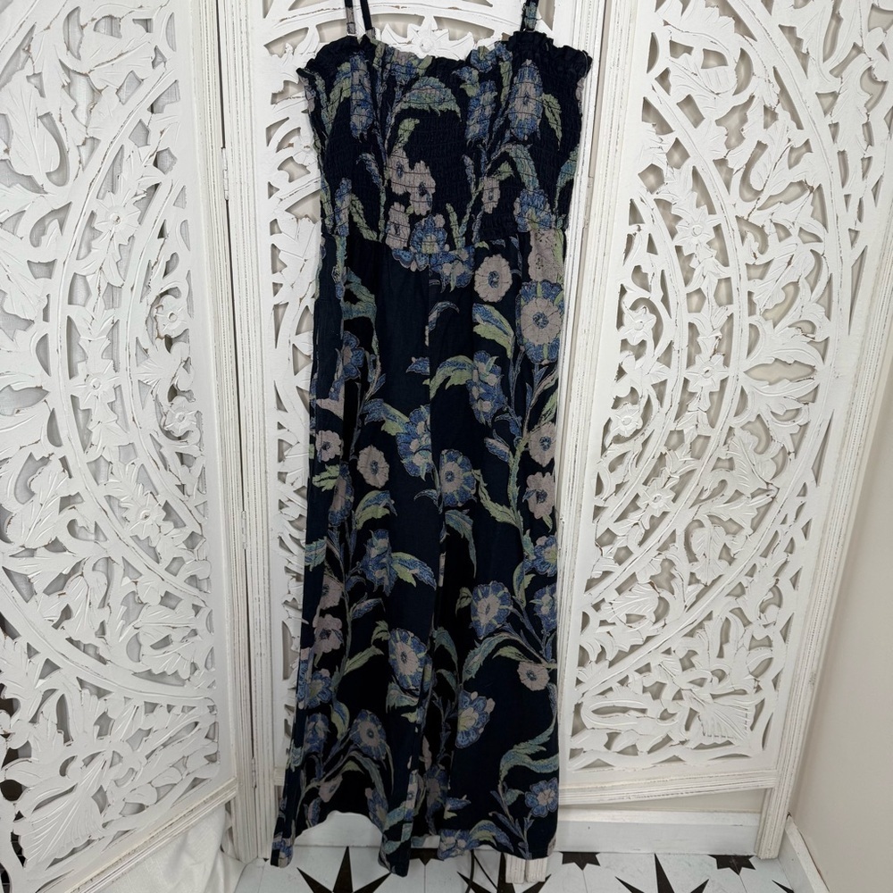 Anthropologie Pilcro Blue Floral Wide Leg Jumper NWT - Picture 2 of 12